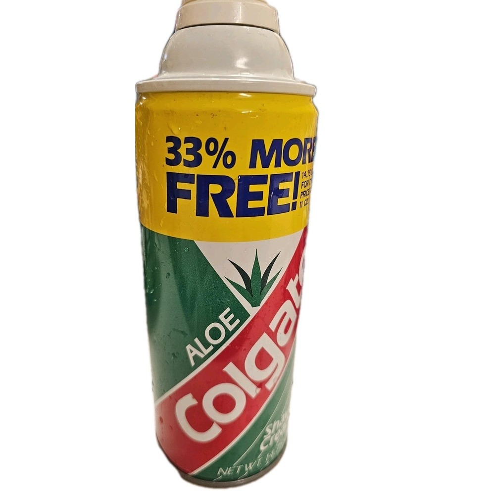Vtg Colgate Aloe Shave Cream 14.75 Oz FULL Sensitive Skin Discontinued